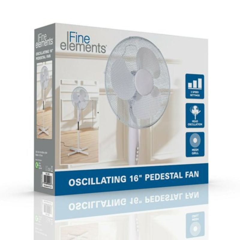 Fine Elements 16" Oscillating 3 Speed Pedestal Fan