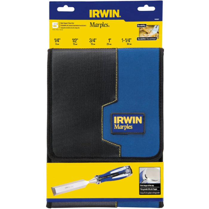 Irwin Marples Set of 5 Soft Touch Chisels – High Impact