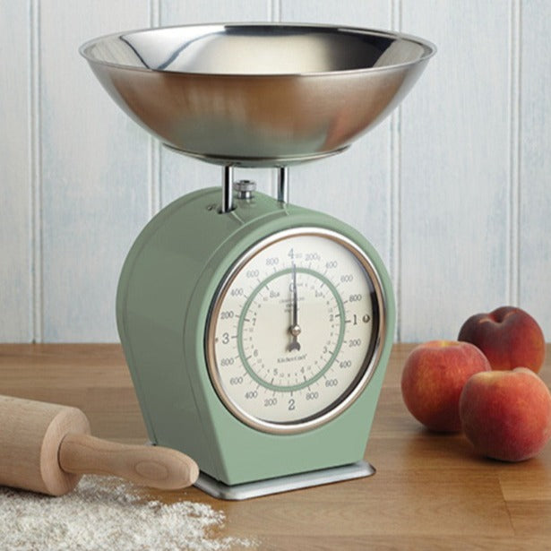 Living Nostalgia Mechanical Kitchen Scales - English Sage Green