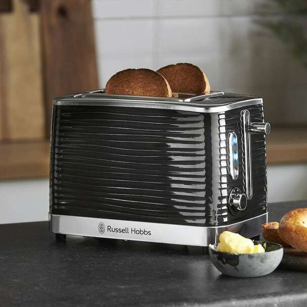 Russell Hobbs Inspire Black 2 Slice Toaster