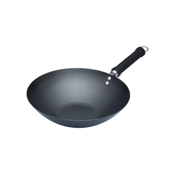 KitchenCraft World of Flavours Oriental Carbon Steel 26.5cm Non-Stick Wok